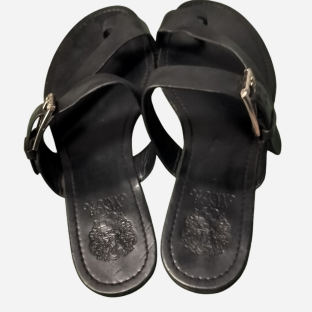 Vince Camuto Black Leather Sandals